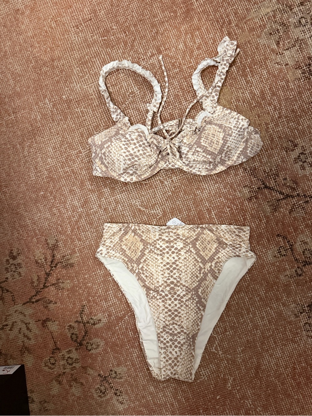 Toluca Swim snakeskin bikini set